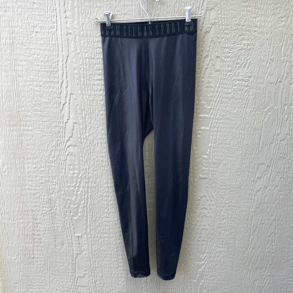 Adam Selman Sport Women's XS‎ Black Shiny Active Thin Leggings